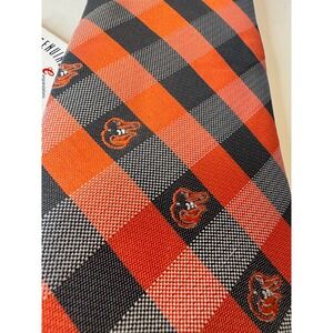 Baltimore Orioles Plaid Necktie MLB Licensed Brand New With Tags